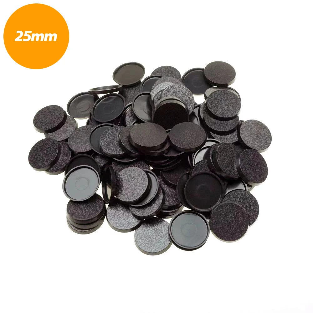 

25mm Round Bases for Gaming Miniatures and Table Games Figure Round Bases 100pcs