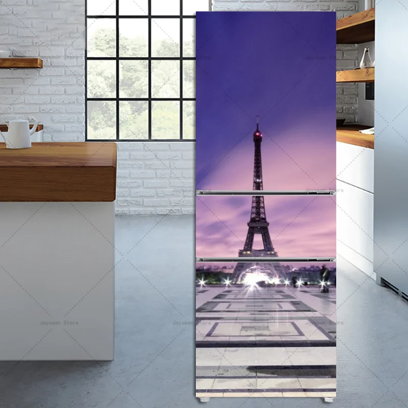 Наклейка на дверь с изображением Эйфелевой башни