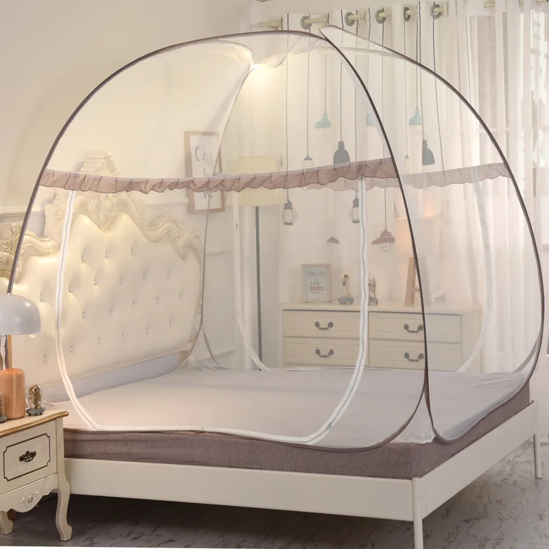 

Квадратная сетка от комаров Yurt, Складная Большая вместительная сетчатая шторка для кровати, не устанавливается, одинарная и двуспальная кр...