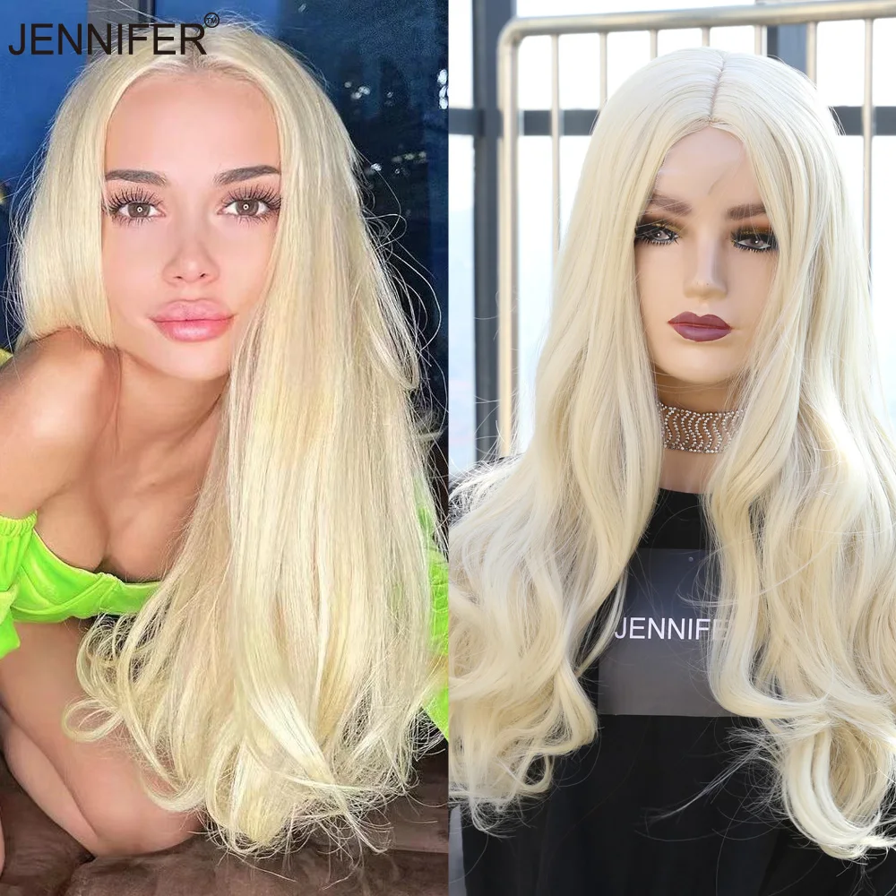 

Synthetic Lace Wigs For Women 613 COLOR Long Wave Middle Parting Fashion Natural Hair High Temperature Fiber Daily/Cosplay