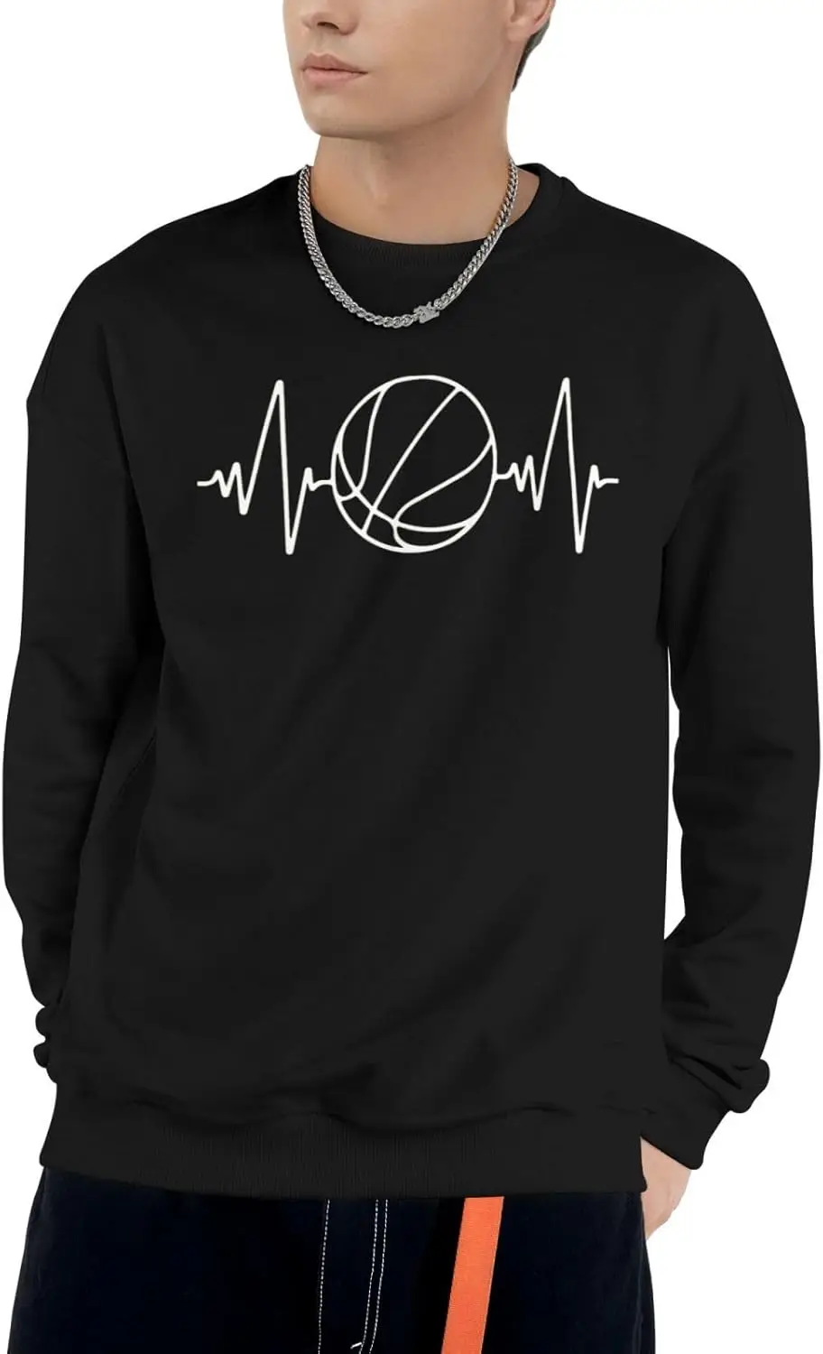 TEICCI Мужская и женская толстовка с круглым вырезом пуловер Basketball Passion базовые топы