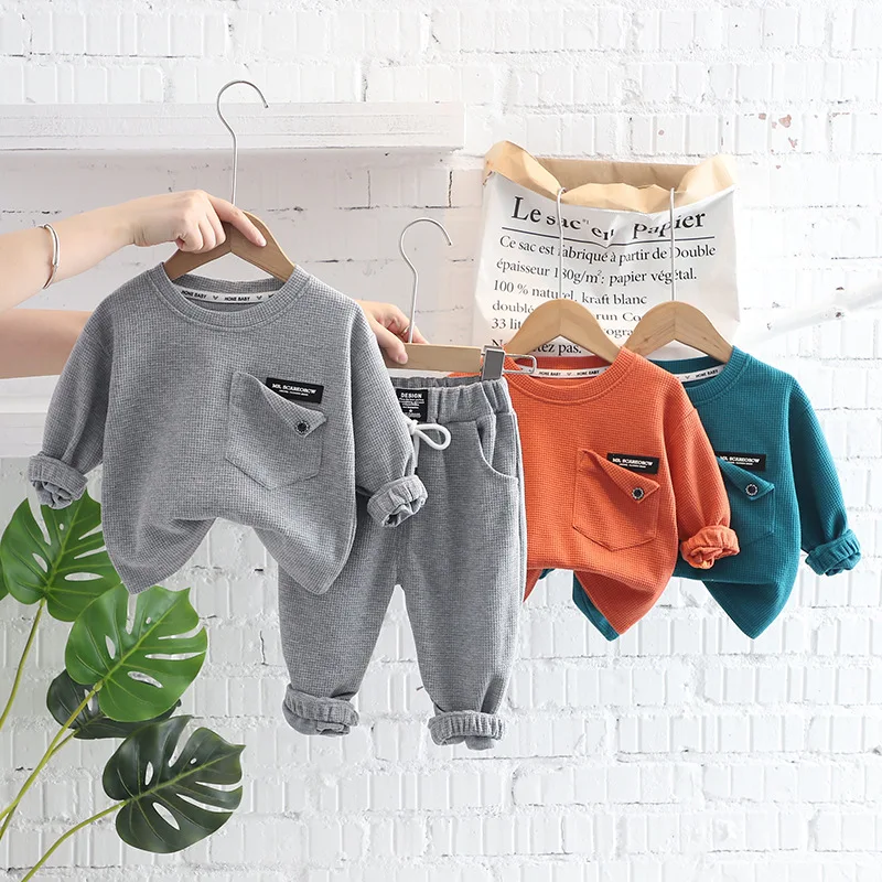 

Autumn Baby Boys Leisure Clothes Children Casual Pant Suit Kids 2PCS Sport Set
