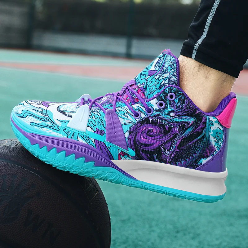 Hot Sale Streetball Men's Basketball Shoes High Top Breathable Gym Boots Men Sports Shoes Non-slip Couple Basketball Sneakers