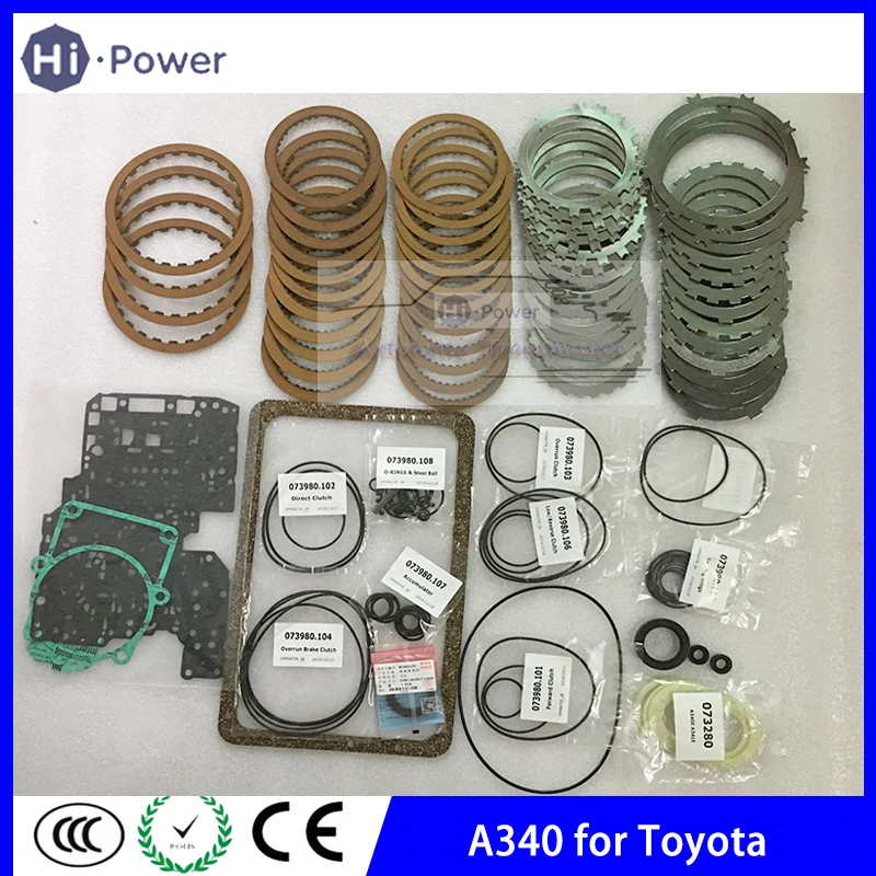 

A340 A340E A340F A341E Transmission Clutch Master Repair kit Friction Plate steel Kit For Toyota Gearbox Disc Gaskets Oil Seals
