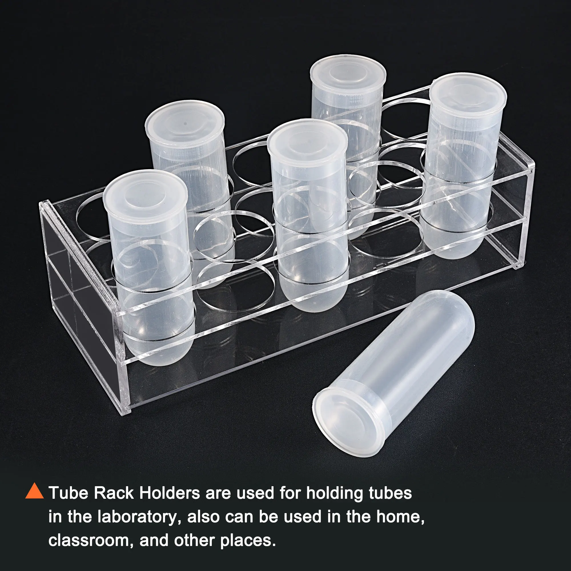 Uxcell Test Tube Rack Holder 40mm Hole Diameter 10-Well Acrylic Clear for Lab 100ml | Other Tool Parts