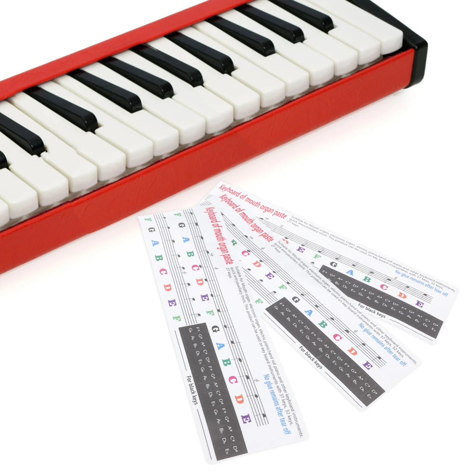 3 шт. наклейки для ротовых органов детей Melodica Beginning на клавиатуру ПВХ губная