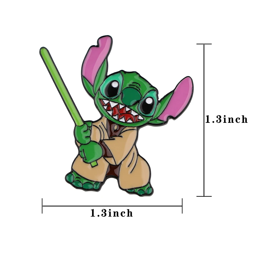 Стич Косплей Звездные войны телефон значок лацкан булавки для рюкзаков аниме