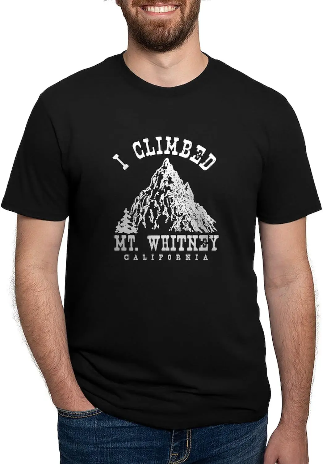 CafePress I Climbed Mt. Футболка Whitney Мужская рубашка Deluxe Tri-blend