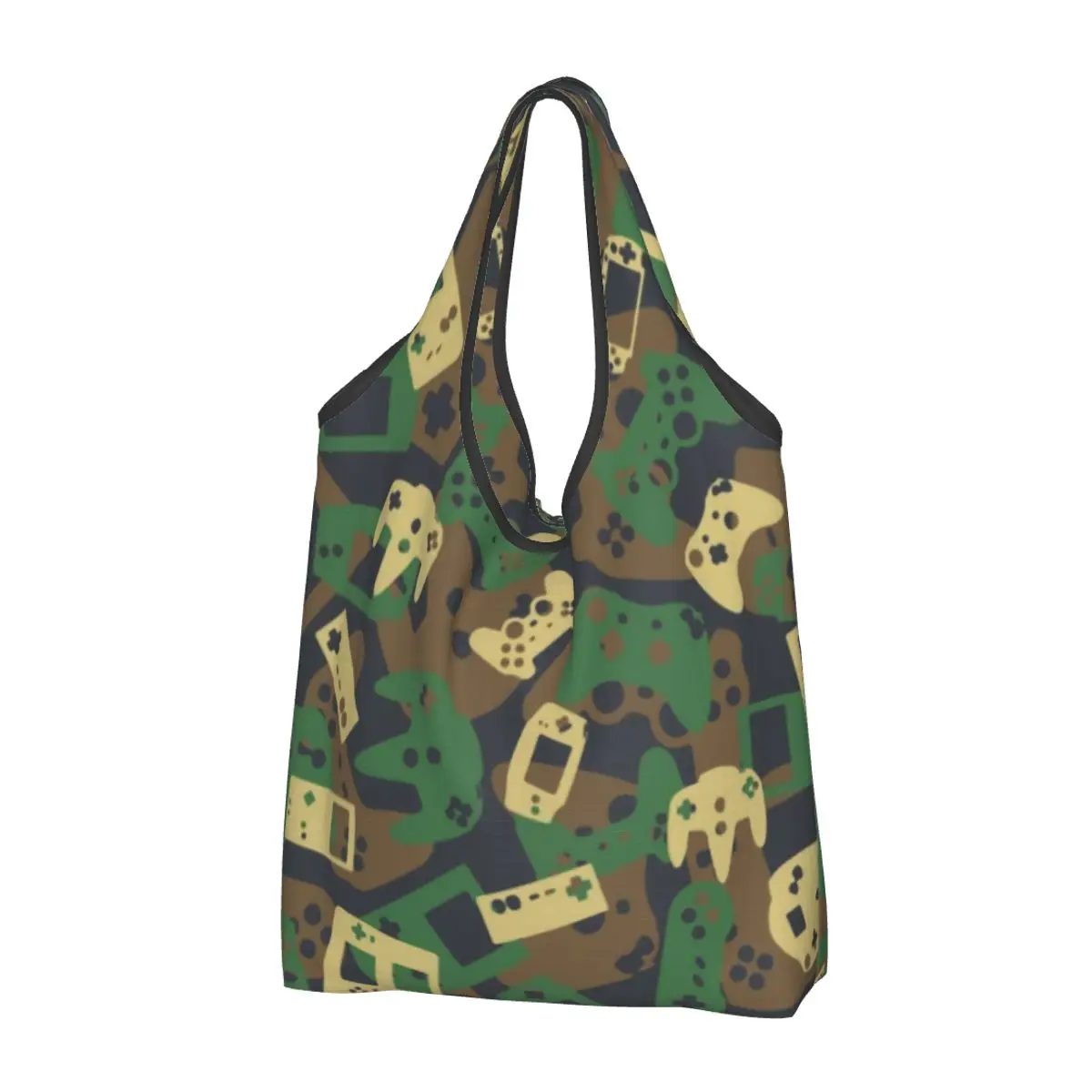 

Военная камуфляжная сумка для покупок в лесу, сумка для покупок, сумка-тоут через плечо, вместительная Портативная сумка для игрового контроллера