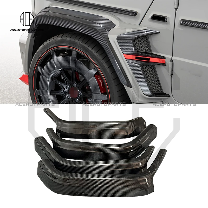 Сухое углеродное волокно G-класса W463a W464 G500 G350 G63 Расширители крыльев в стиле рок