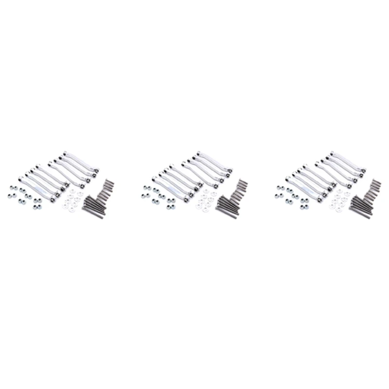 

3X Metal Chassis Pull Rods Drag Link Suspension For MN D90 D91 D96 D99 D99S MN90 MN99S 1/12 RC Car Upgrade Parts,Silver