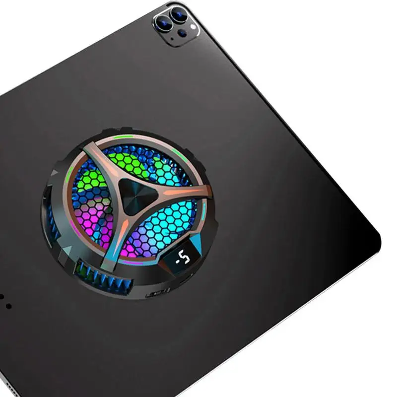 

Phone Cooler Lightweight Small Semiconductor Smartphone Radiator 7-Color LEDs Magnetic Cooling Case For MobileVideo Live