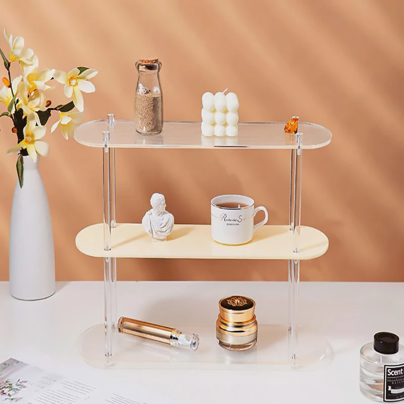 Transparent Thickened Acrylic Perfume Rack Desktop Water Cup Light Luxury Washstand Cosmetic Cup Aromatherapy Storage Rack