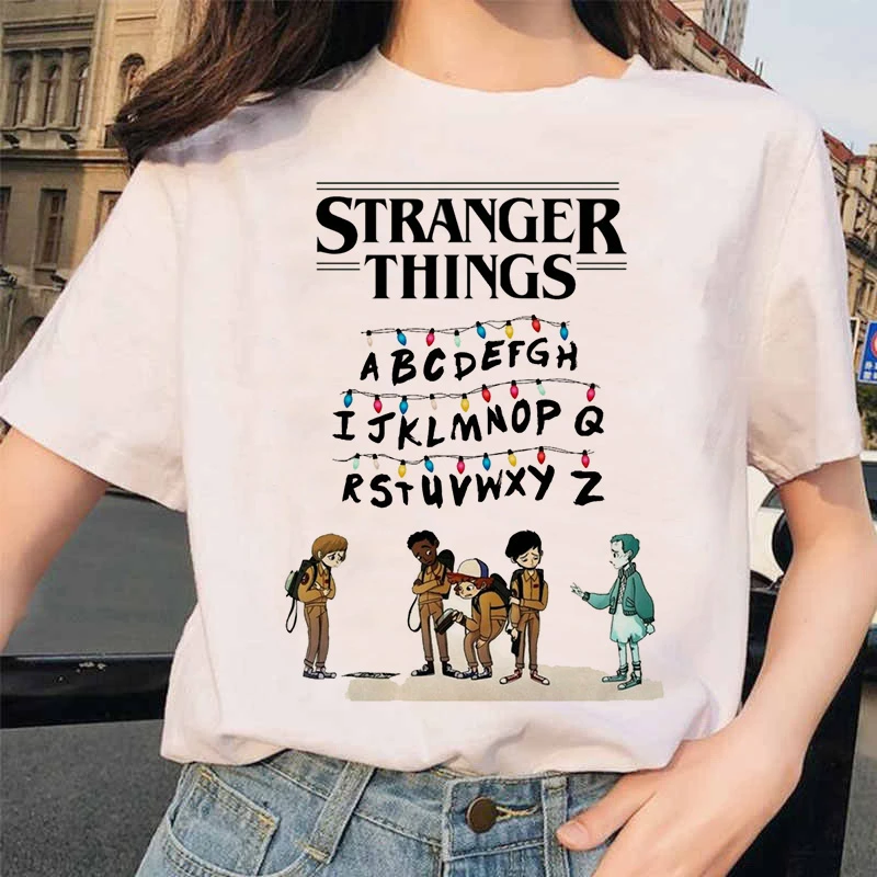

Stranger Things 3 Women T-shirt Hip Hop 90s Gothic Top Female T Shirt Streetwear Kawaii O-neck Ladies Tee tops Shirts