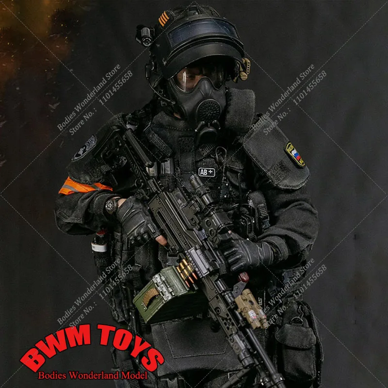 Оригинальные игрушки DAMTOYS 78095 1/6 русский спецназ МВД SOBR PKM Gunner экшн-фигурка 12