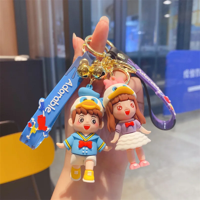 

Adorable Cartoon Duck Hat Kids Keyring - Fun Funky Accessory