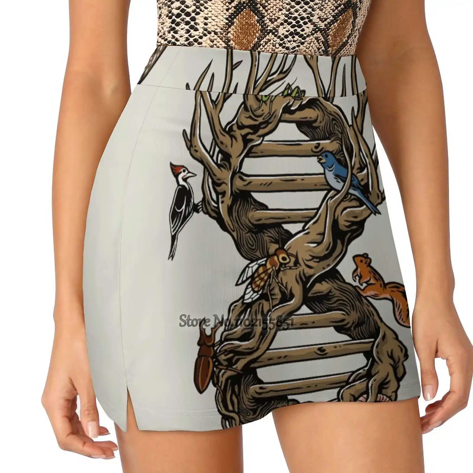 Infinitree Of Life Trending Fashion Skirt Summer Printed Women Sport Skirts Double-Layer Athletic Dna Inifinity Tree Biology