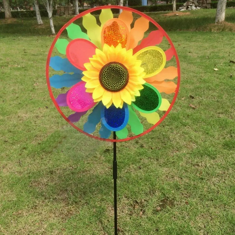 

Windmill Rainbow Windsock Wind Turbine Toy Home Garden Decoration