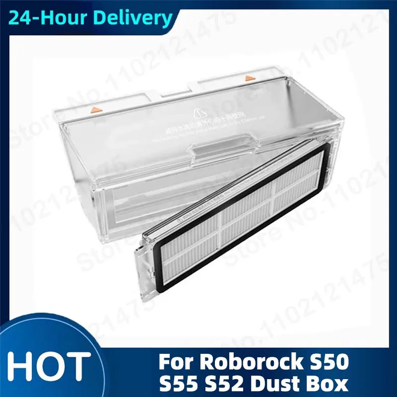

For XiaoMi Mi Robot 2st Roborock S55 S51 S50 Dust Box Suitable Vacuum Cleaner Parts Hepa Filter Replacement spare accessories
