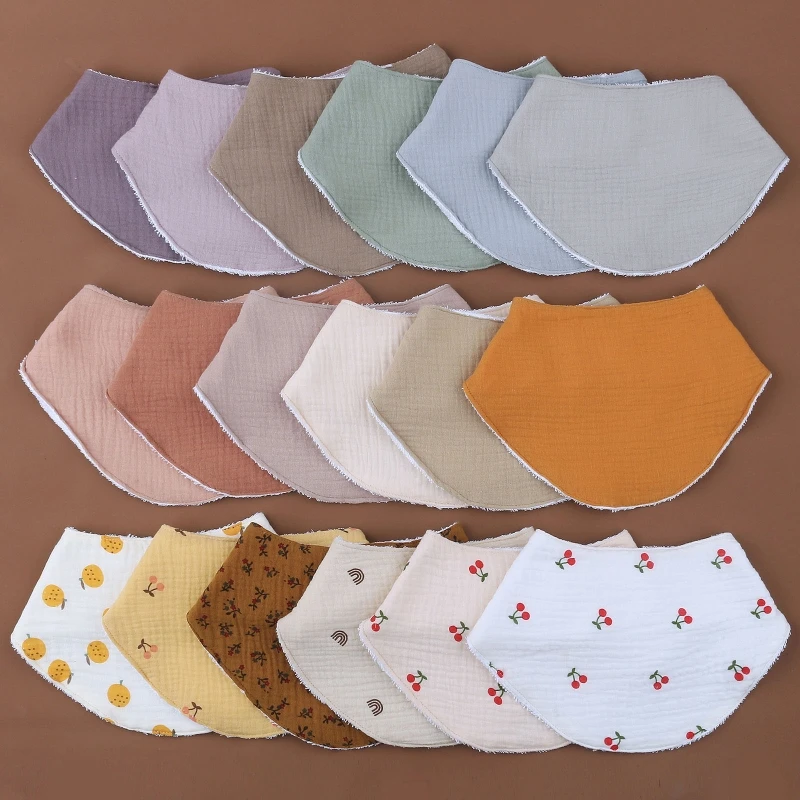 

Baby Feeding Drool Bib Collar Decoration Saliva Towel Soft Cotton Scarf Burp Cloth for Newborn Toddler Shower Gift