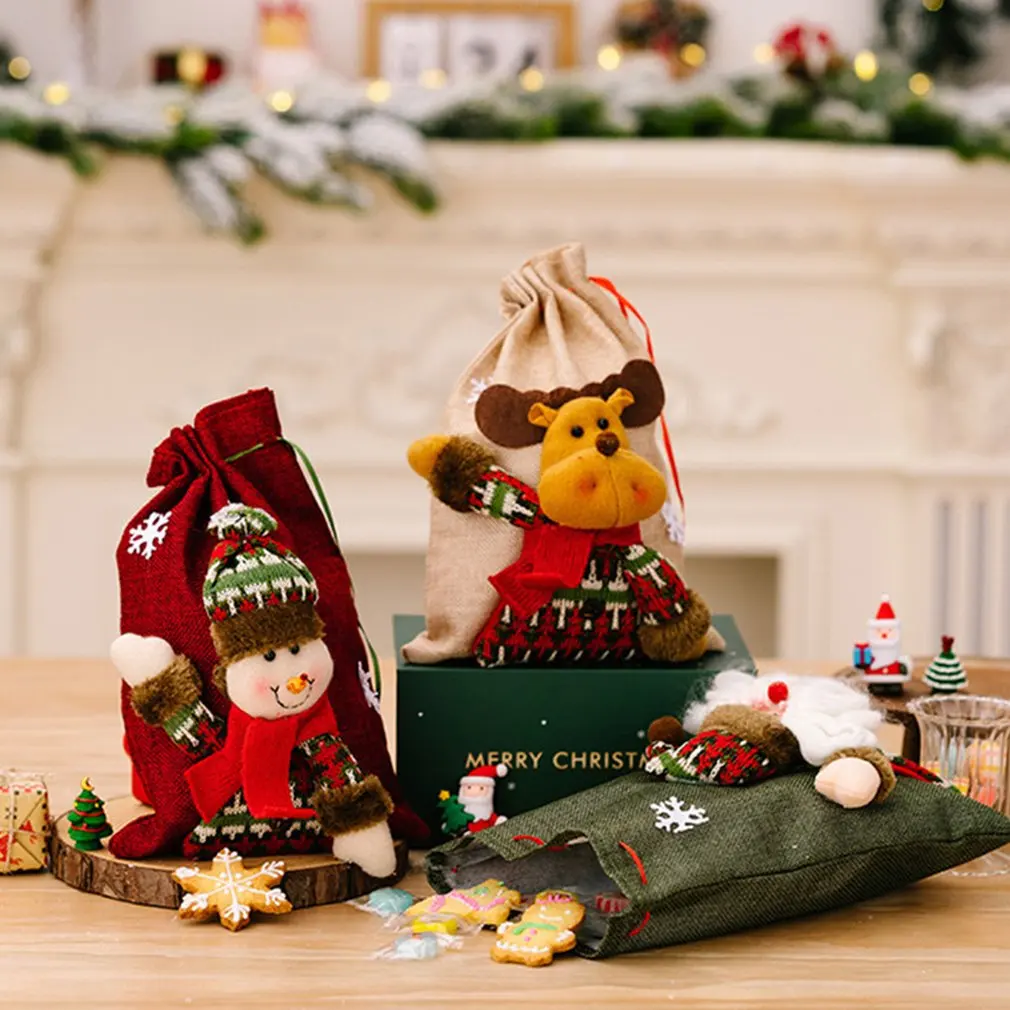 

Лидер продаж, рождественские чулки, подарок Санта-Клаусу, детский подарок, сумка для конфет, снеговик, олень, карманный подвесной телефон, новый год 2023