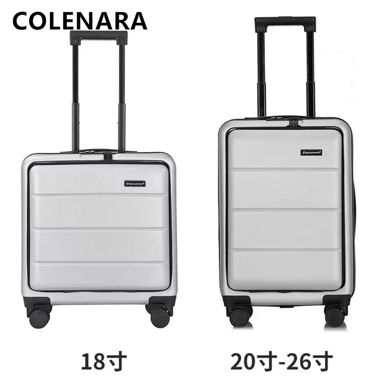 COLENARA 18/20/22/24/26Inch Luggage New Universal Retro Trolley Bag Set Portable Makeup Bag with Wheels Rolling Suitcase