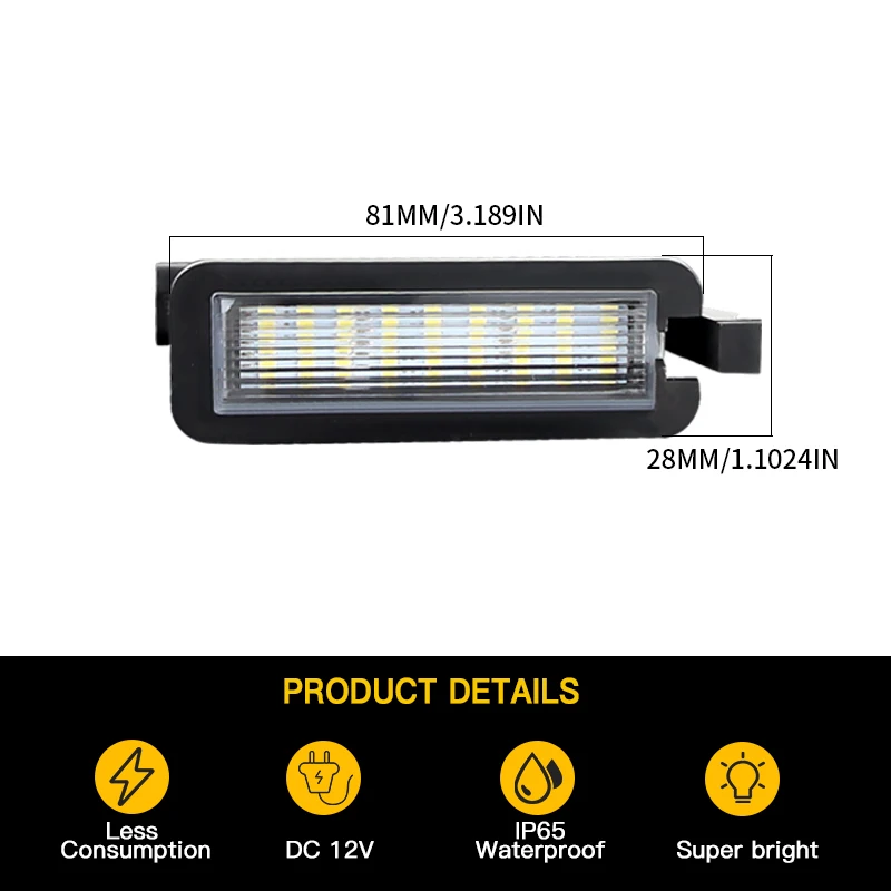 2 шт. светодиодная лампа освещения номерного знака белого цвета для Dodge Charger Challenger