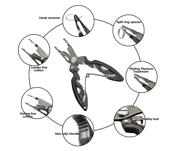 Рыболовные аксессуары все для рыбалки много функциональные ножницы плоскогубцы