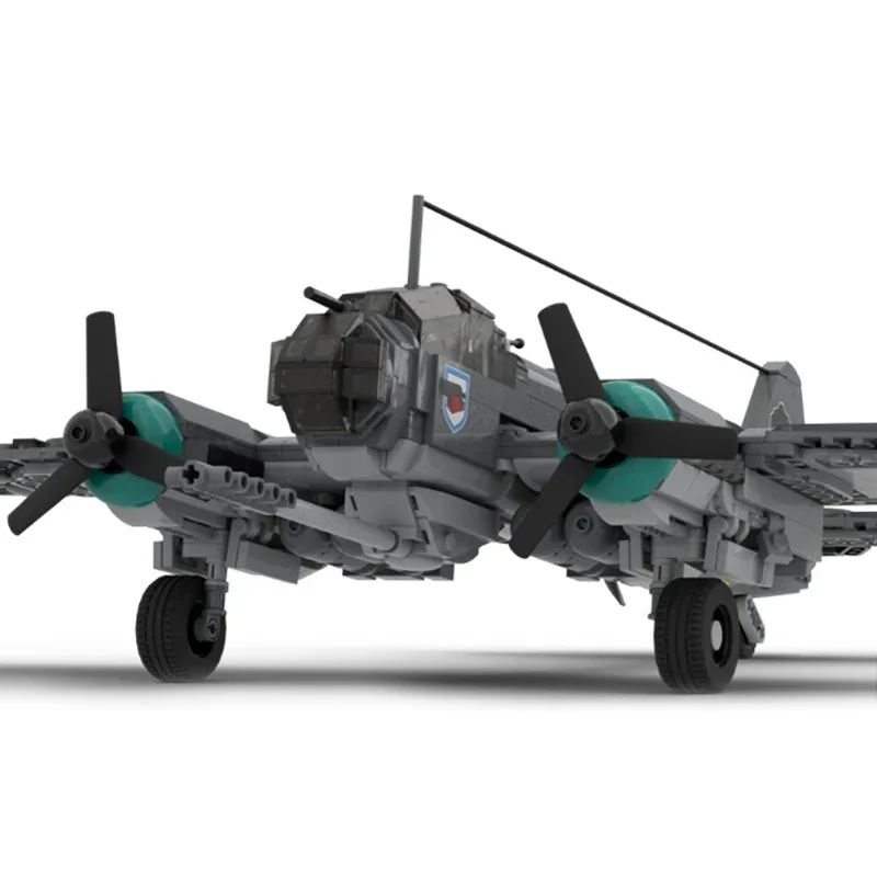 Модель военного самолета Junkers Ju 88 истребитель Moc строительные кирпичи технология