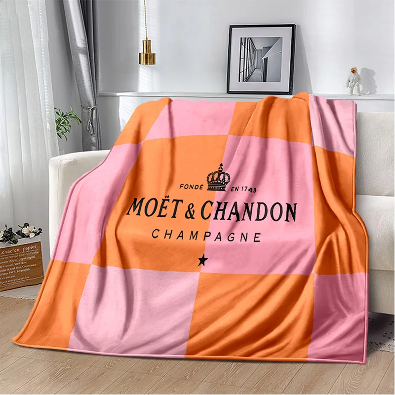 

Famous Moet&Chandon Soft flannel Blankets Living Room Casual Cover Blanket Sofa Cover Thin Sheets Office Hiking Warm Blanket