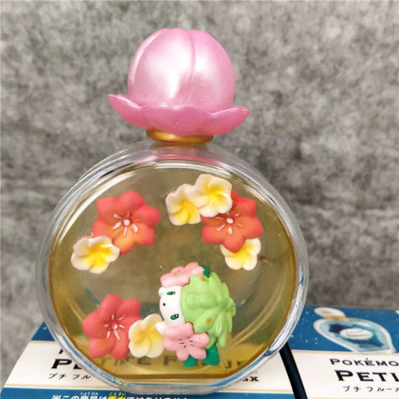 Фото Флакон духов Pokemon Petite Fleur слепая коробка игрушки Пикачу Пичю Рокон Мяу Хакуру Шаймин аниме фигурка куклы игрушки подарки для детей №4