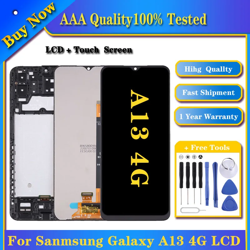 

6.5" Original For Samsung Galaxy A13 4G LCD Display Touch Screen Digitizer For Samsung A13 LTE A135F A135B SM-A135U1 A135U LCD