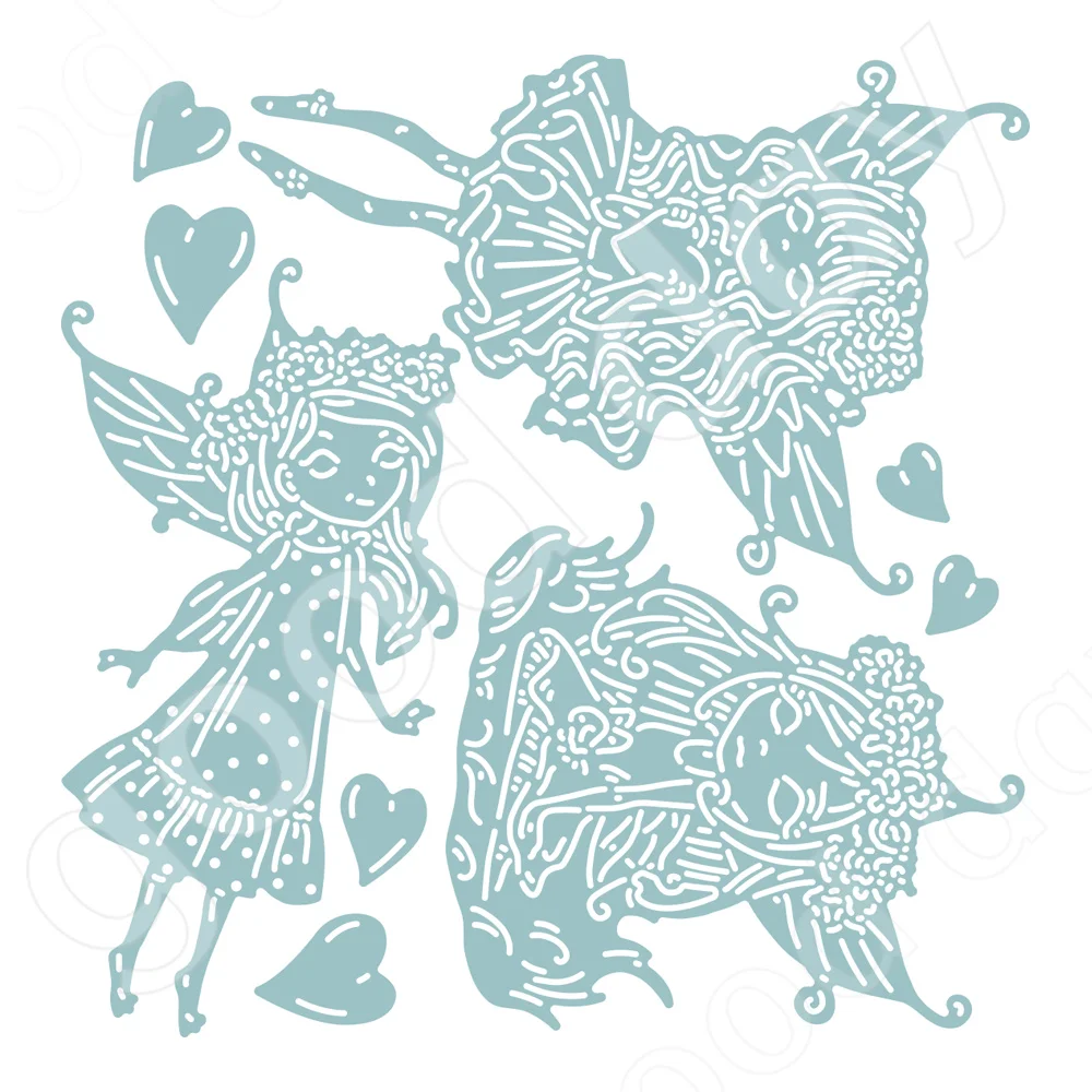 

NEW,Fairies Die Set,metal Cutting Dies Scrapbooking Diy Decoration Craft Embossing 2022 Easter