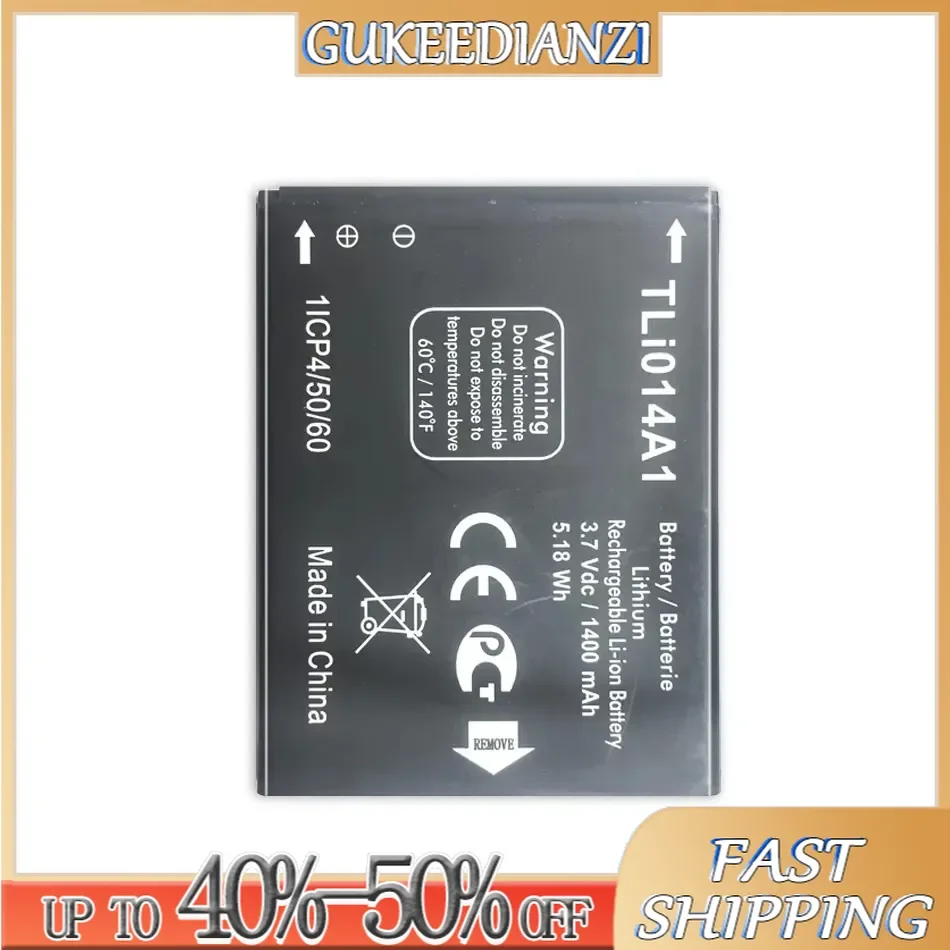 Аккумулятор для Alcatel one touch Fire 4012 4012A 4012X Pixi 3 4 5 дюйма 4027 4027A 4027X 4010 Tli014A1 1400 мАч