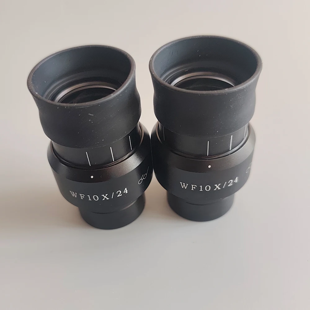 

1 шт. 2 шт. WF10X/24 широкоугольный окуляр для микроскопа, линза для окуляра, регулируемая широкая поля, 30 мм, широкопольный окуляр для микроскопа