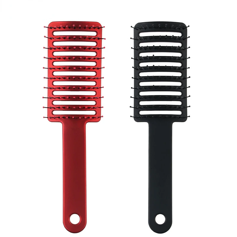 

1pc Double Color Big Bend Rib Comb New Fluffy Divine Appliance Back Massage Rib Roll Styling Comb Barber Accessories