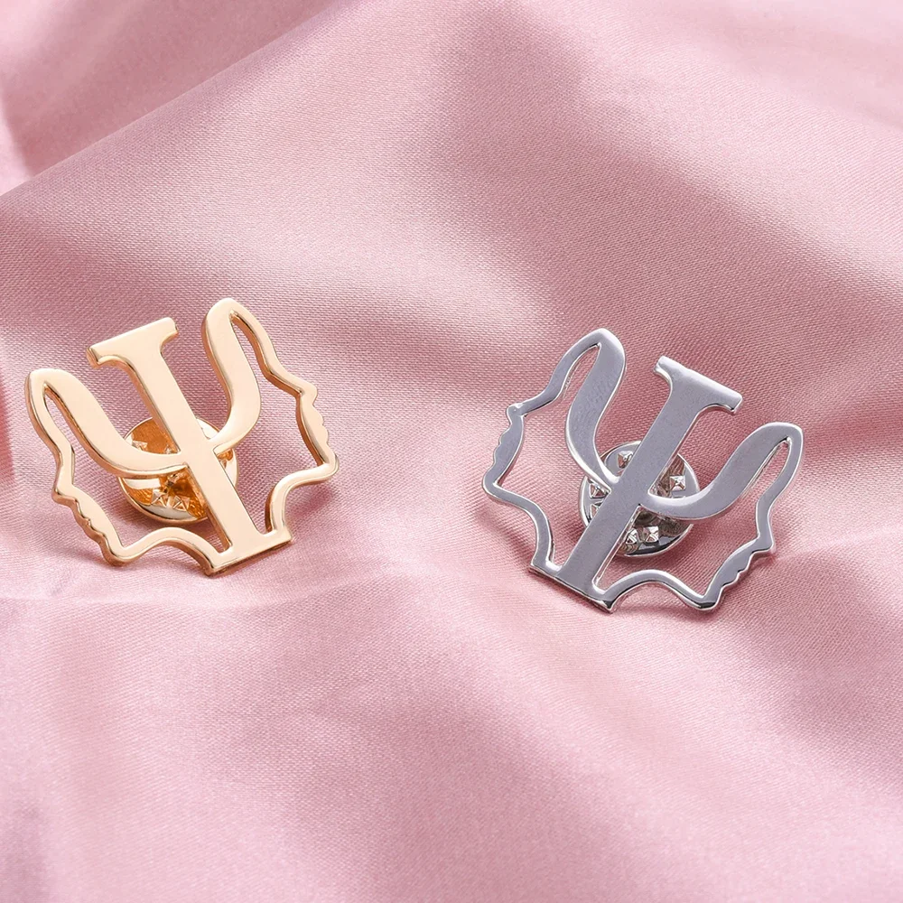 Мини-брошь с психологией Psi булавка медицинская брошь цвета розового золота