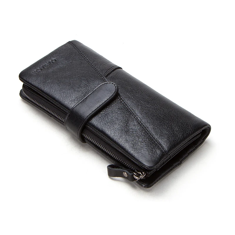 CONTACT'S Wallet Women Fashion Coin Purse for Ladies Genuine Leather Long Clutch Wallets with Cell Phone Bags Card Holder