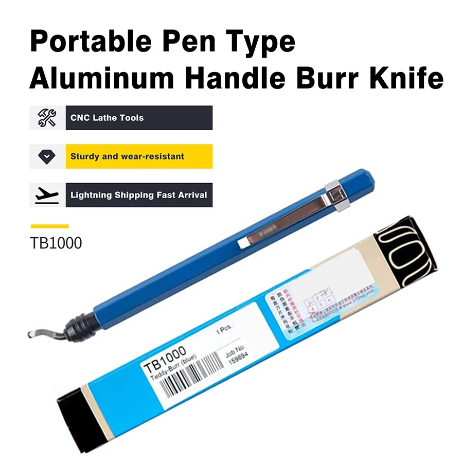 

Trimming Artifact High Quality Portable Pen Type Aluminum Handle Burr Knife Tool TB1000/1600 2.6mm Light Knife Head BN1010 Blade