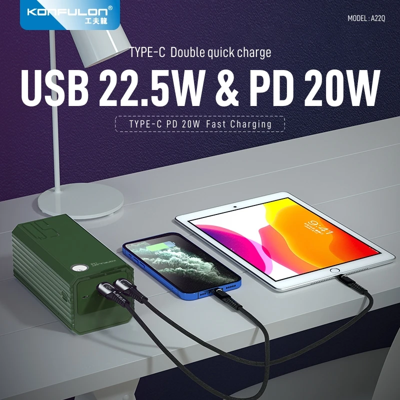 Фото 50000 мАч Power Bank PD 20 Вт Быстрая зарядка 22,5 Вт Powerbank Фонарик Поддержка 22,5 Вт Быстрая зарядка FCP AFC VOOC Oppo Oneplus №5