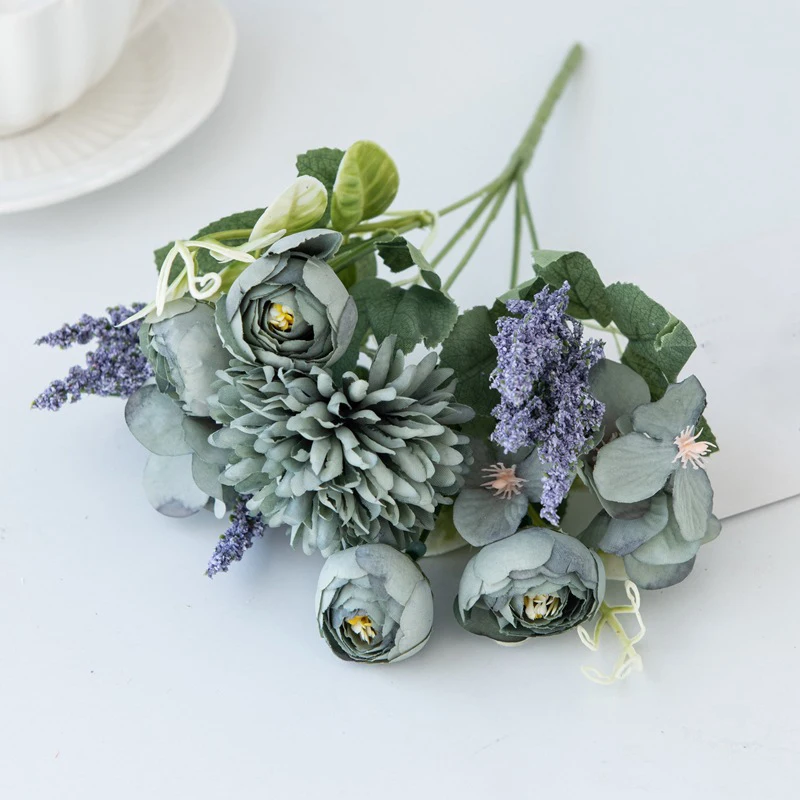 

Artificial Rose Silk Handmade Fake Flowers Home Decoration Wedding Bouquet