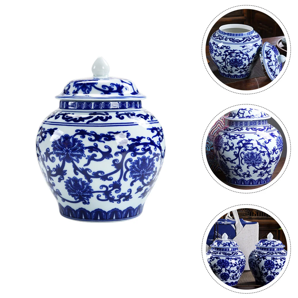 

Tea Canister Jar Jars Storage Lids Tins Sealed Travelcandy Mini Ceramic Chinese Tin Porcelain Cans Traditional Leaf Vintage