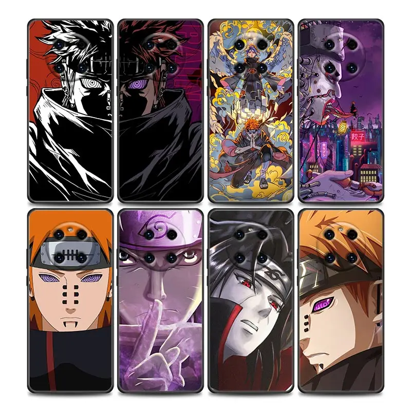 For Huawei Mate 10 20 Lite 40 Pro Case Soft TPU Cover Naruto Akatsuki Uchiha Pain Anime Phone Case For Huawei Y7 Y9 2019 Y6p Y8s