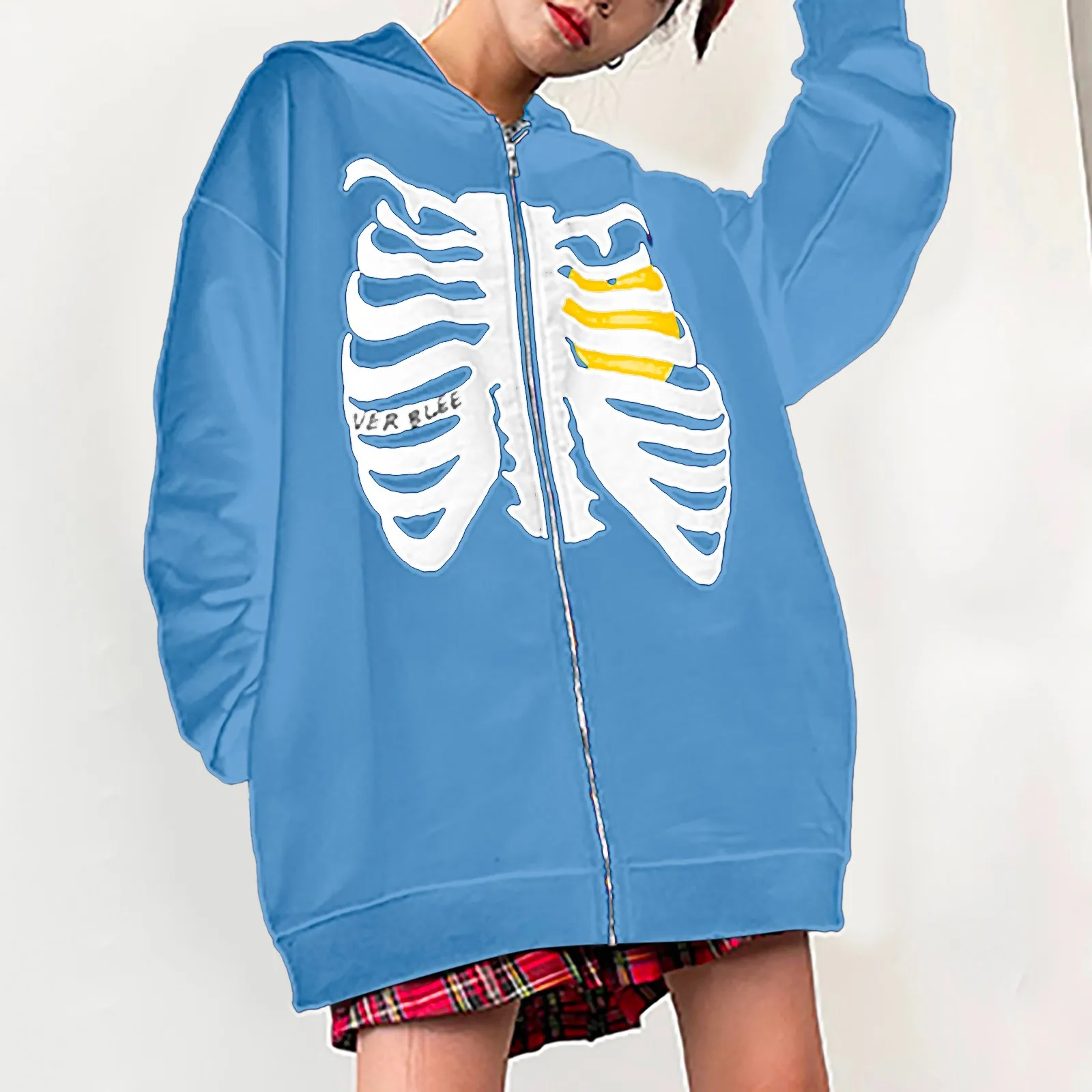 

Women Casual Sternum Print Hoodie Zipper Layering Jackets Women Winter Coats for Women Thick Fleece Lined h Hooded