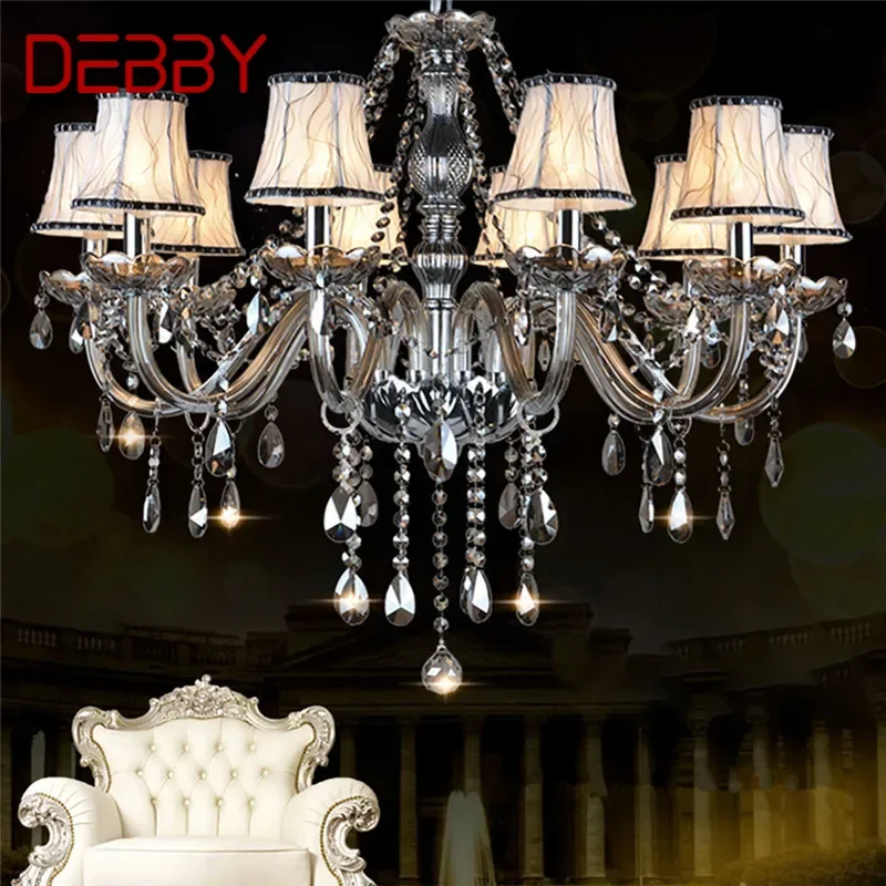 DEBBY Европейский Роскошный Хрустальный Подвесной Светильник Дымчато-Серый