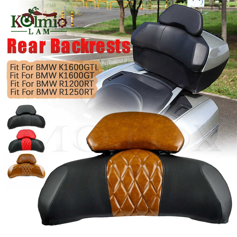 

Motorcycle Rear Rack Shelf Holder Support Passenger Saddlebag Backrest Cushion Pad Fit For BMW K1600GTL K1600GT R1200RT R1250RT