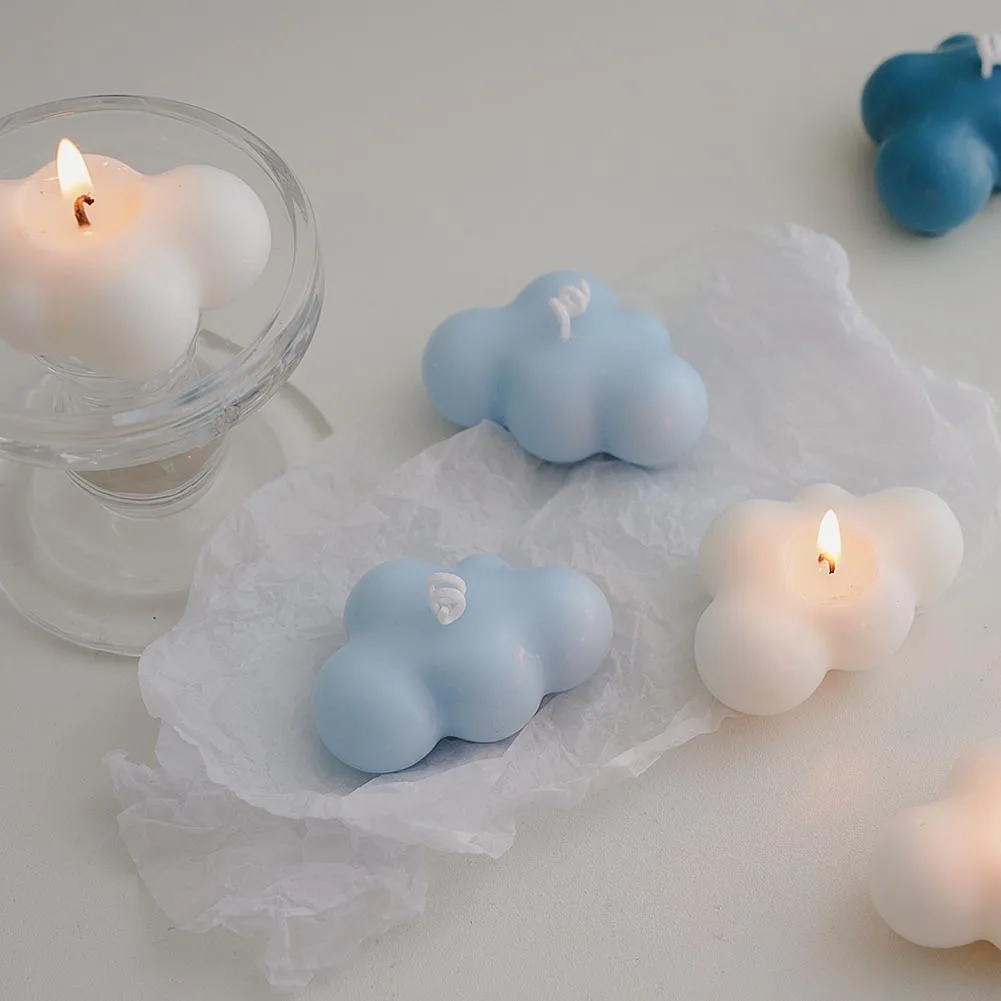 

Handmade Birthday Candle Cute Small Cloud Shape Soy Wax Aromatherapy Scented Candles Modeling Ornaments Gift Decoration Tools