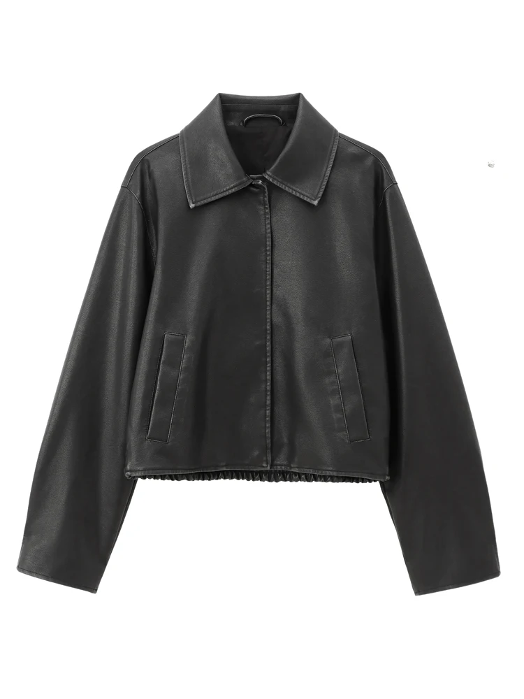 KAOPU ZA Женская кожаная куртка с передними карманами или юбка из искусственной кожи