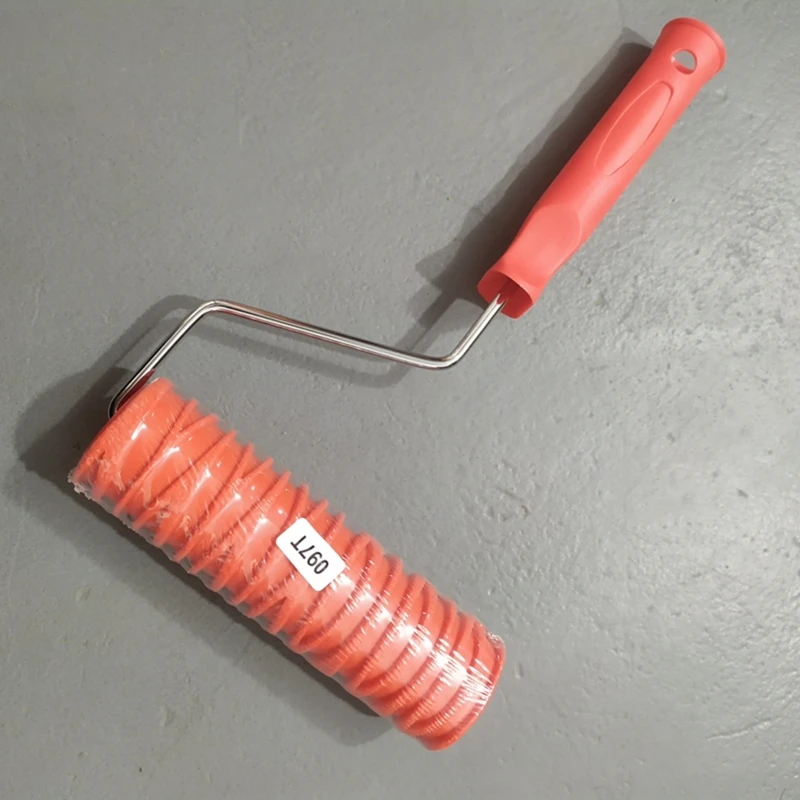 

Прочный 7-дюймовый ролик для рисования с зернистой текстурой, рельефный ролик для рисования с ручкой, инструмент для накатки стен «сделай сам»