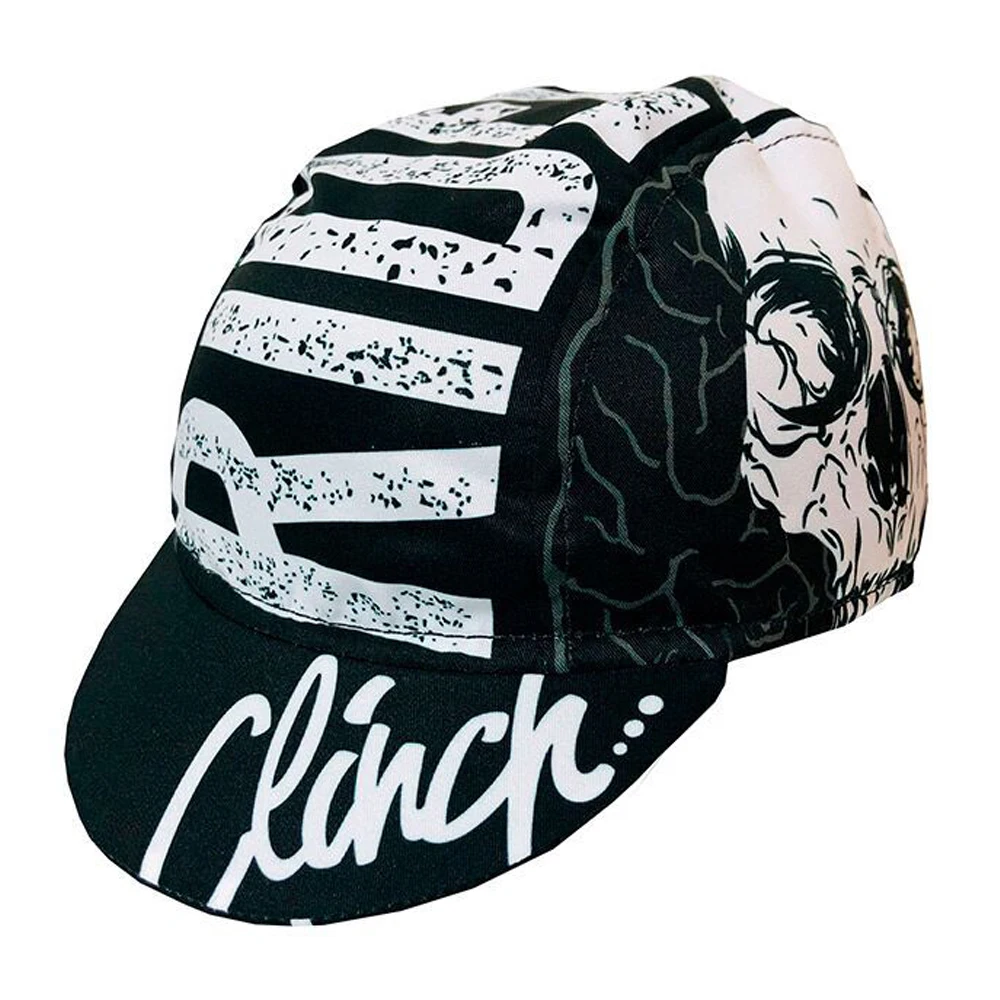 

New Classic Summer Black Skull Polyester Print Cycling Cap Men's and Women's Mountain Road Bike Race Cap Moisture Wicking